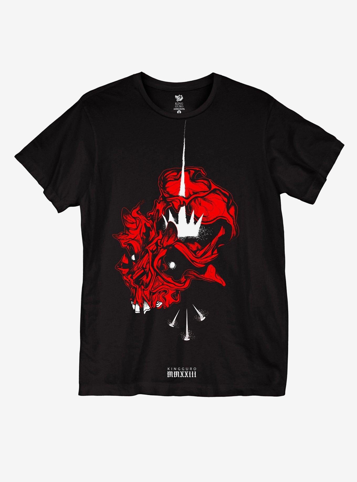 Red Skull & Nails By King Guro T-Shirt | Trending Graphic Tee For Fans