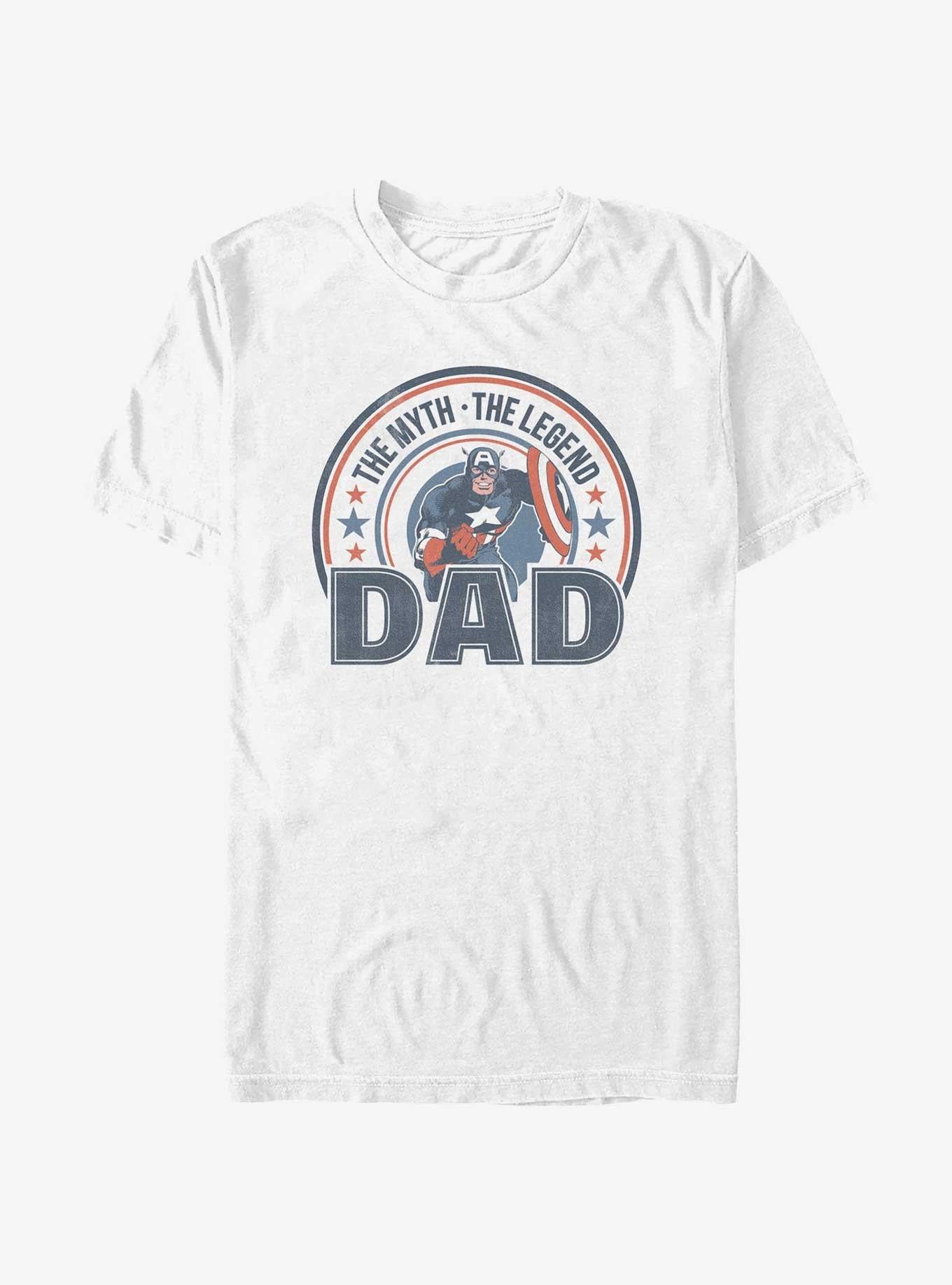 Marvel Captain America Myth Legend Dad T-Shirt | Trending Graphic Tee For Fans