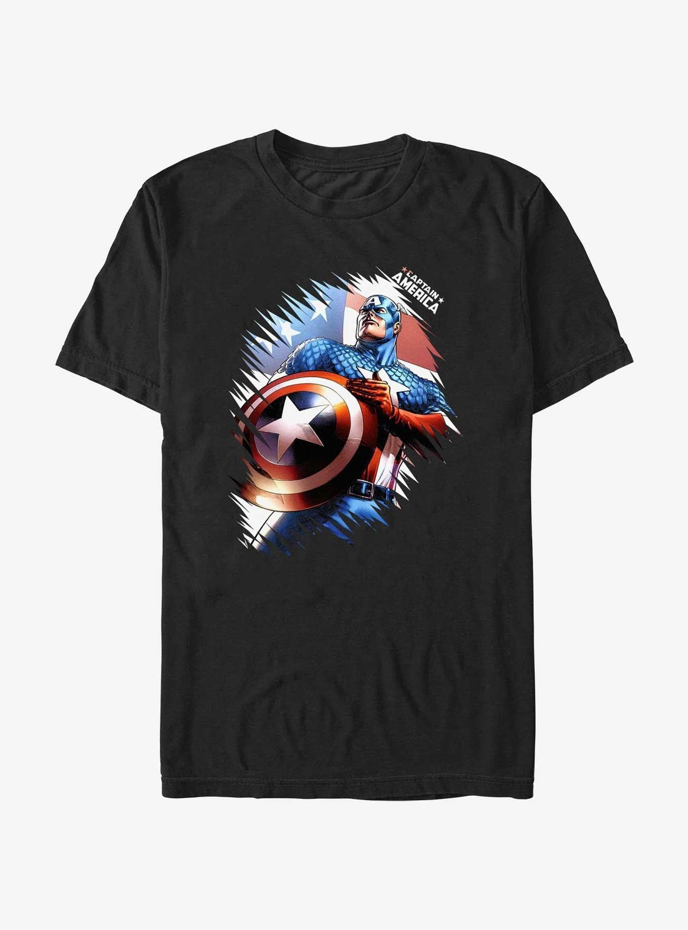 Marvel Captain America Old Glory T-Shirt | Trending Graphic Tee For Fans