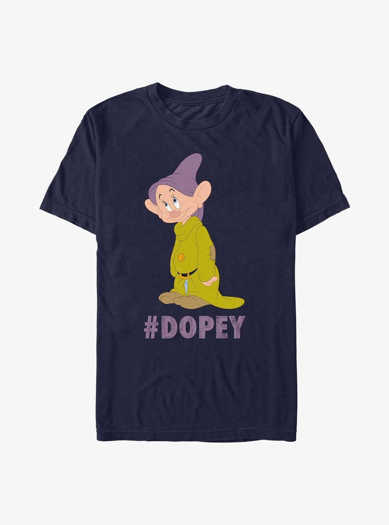 Disney Snow White and the Seven Dwarfs Hashtag Dopey T-Shirt | Trending Graphic Tee For Fans