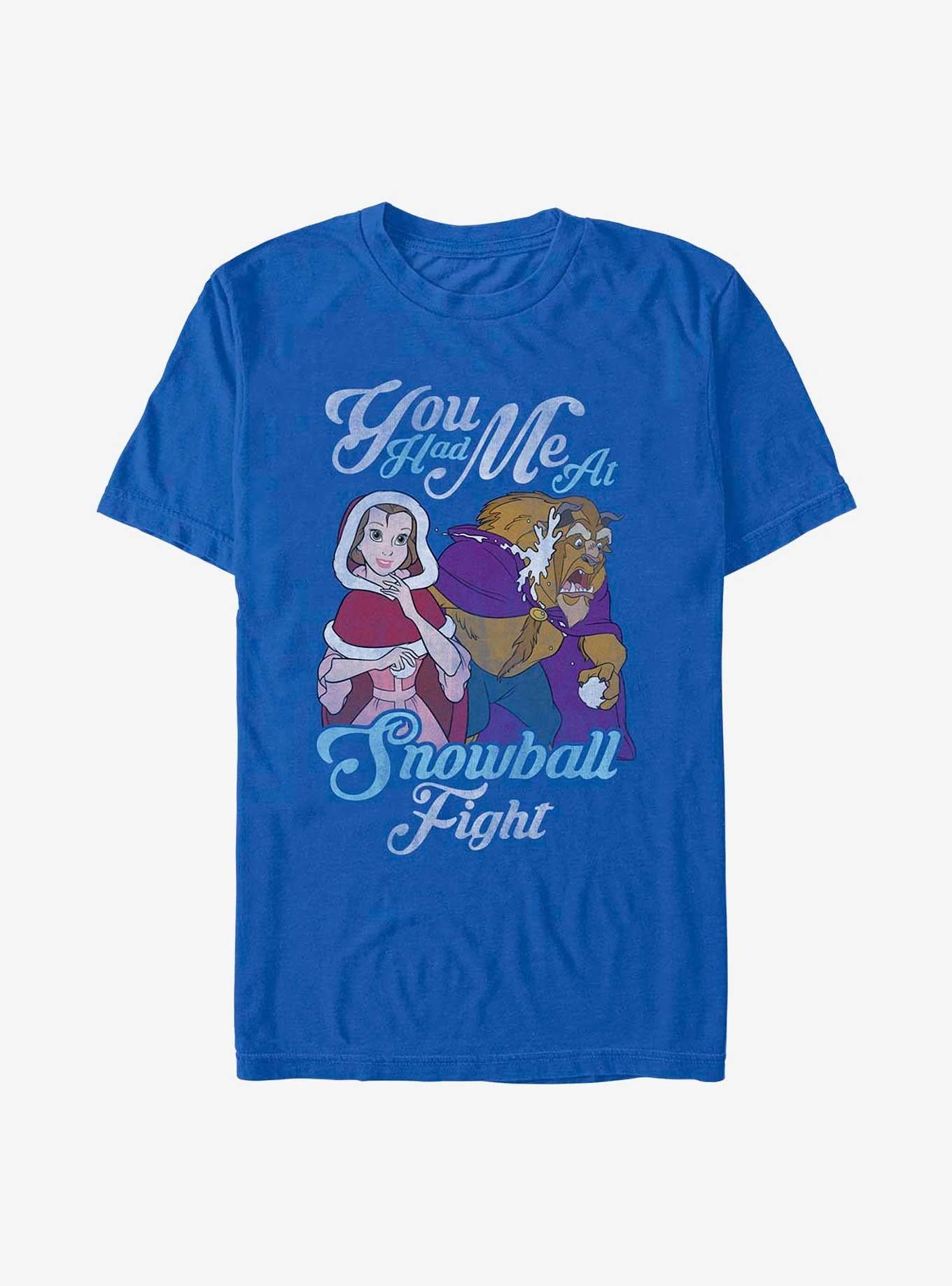 Disney Beauty and the Beast Snowball Fight T-Shirt | Trending Graphic Tee For Fans