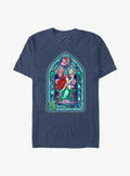 Disney The Little Mermaid Ariel Heart Stained Glass T-Shirt | Trending Graphic Tee For Fans