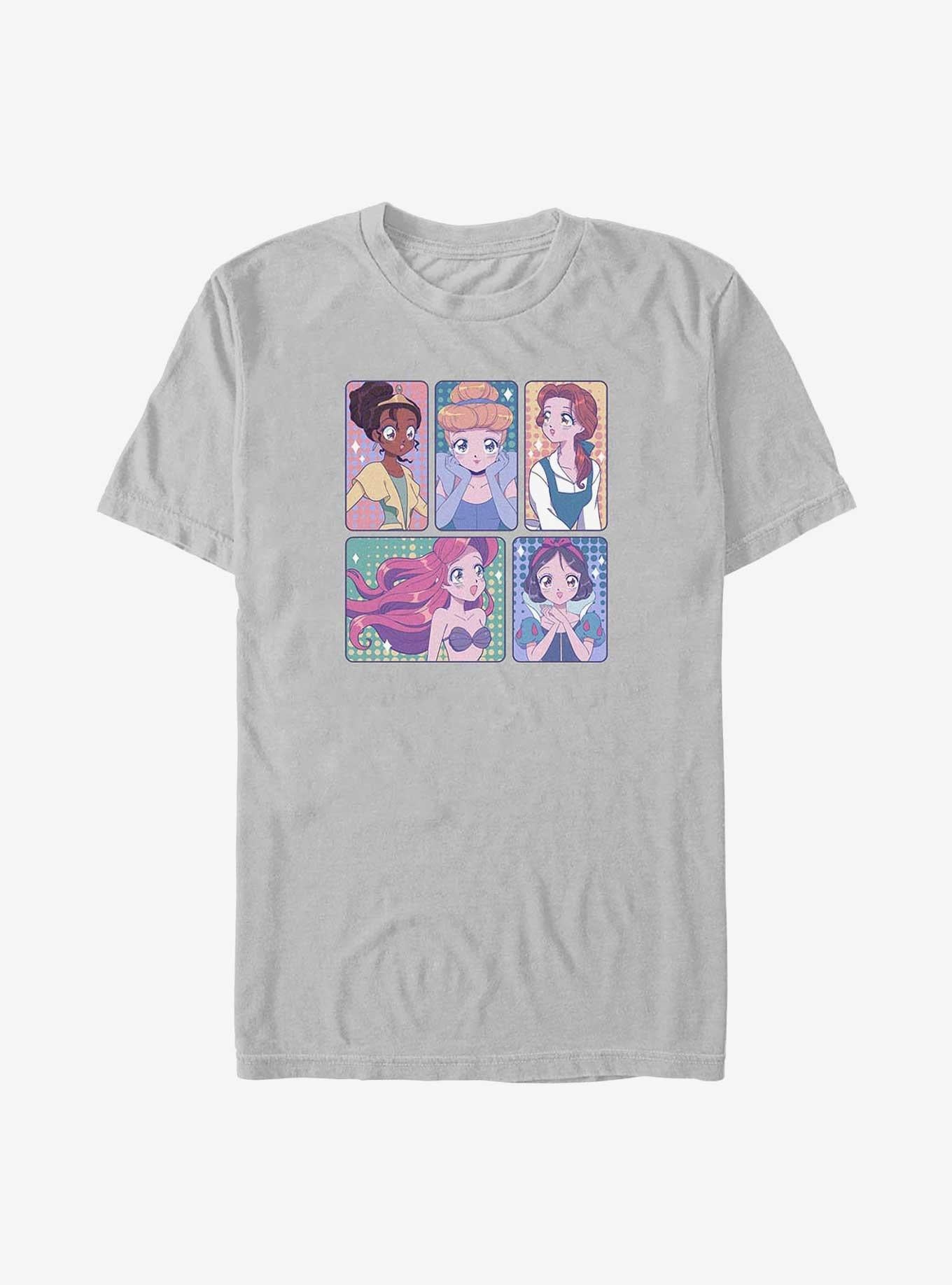 Disney Snow White and the Seven Dwarfs Anime Style Princess Panels T-Shirt | Trending Graphic Tee For Fans