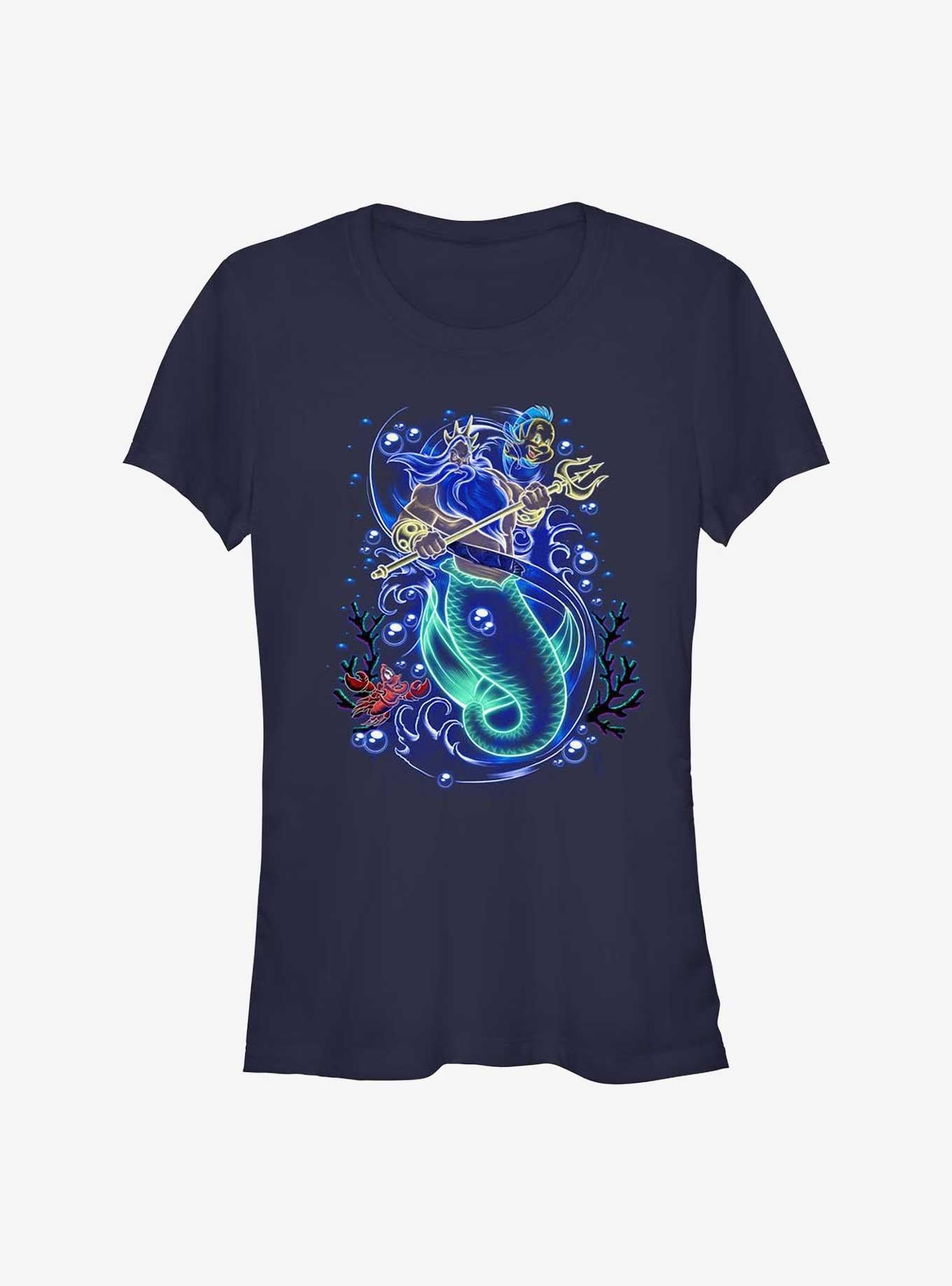 Disney The Little Mermaid Triton Girls T-Shirt | Trending Graphic Tee For Fans