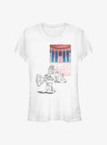 Disney Beauty and the Beast Ballroom Dance Sketch Girls T-Shirt | Trending Graphic Tee For Fans