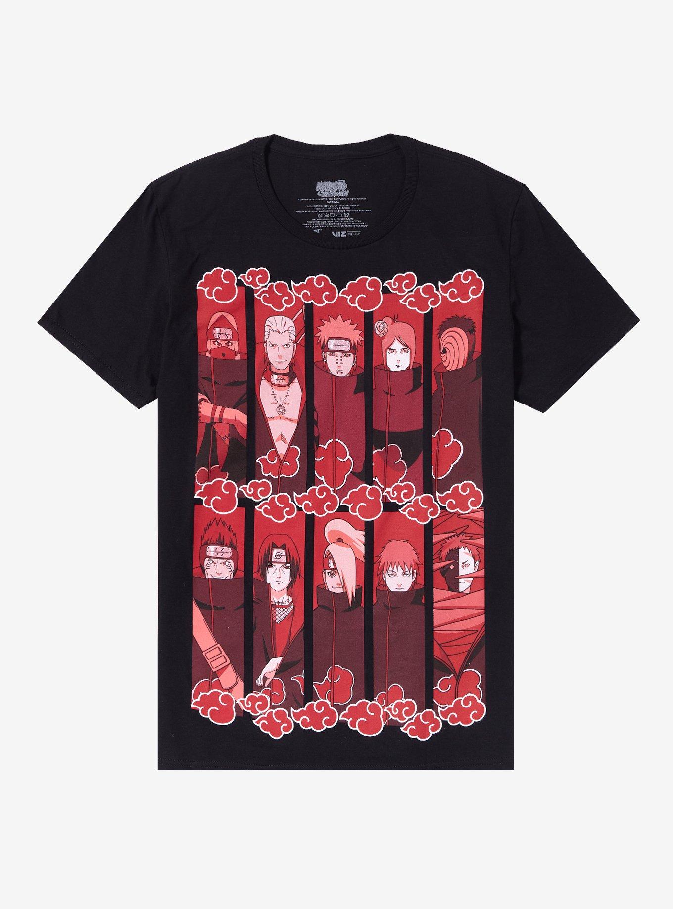 Naruto Shippuden Akatsuki Red Tonal Panel T-Shirt | Trending Graphic Tee For Fans