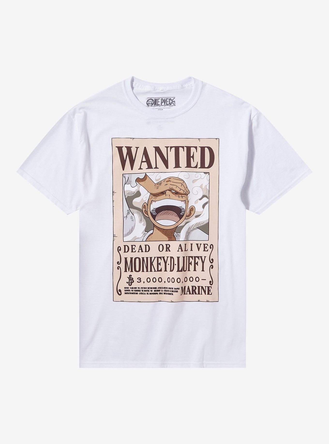 One Piece Luffy Gear 5 Wanted Poster T-Shirt | Trending Graphic Tee For Fans