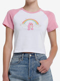 Care Bears Rainbow Glitter Girls Baby Raglan T-Shirt | Trending Graphic Tee For Fans