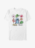 Disney Lilo & Stitch Stitch Watercolor Plants T-Shirt | Trending Graphic Tee For Fans