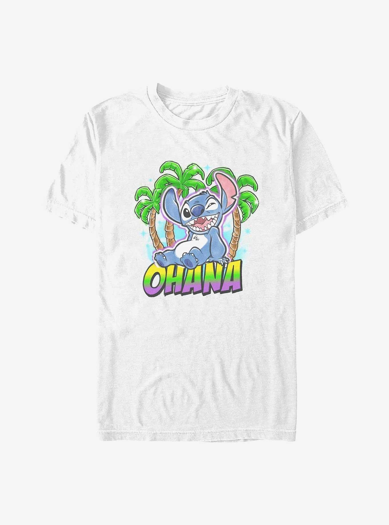 Disney Lilo & Stitch Stitch Ohana Airbrush T-Shirt | Trending Graphic Tee For Fans