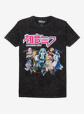 Hatsune Miku Virtual Singer Tour Dark Wash Boyfriend Fit Girls T-Shirt | Trending Graphic Tee For Fans