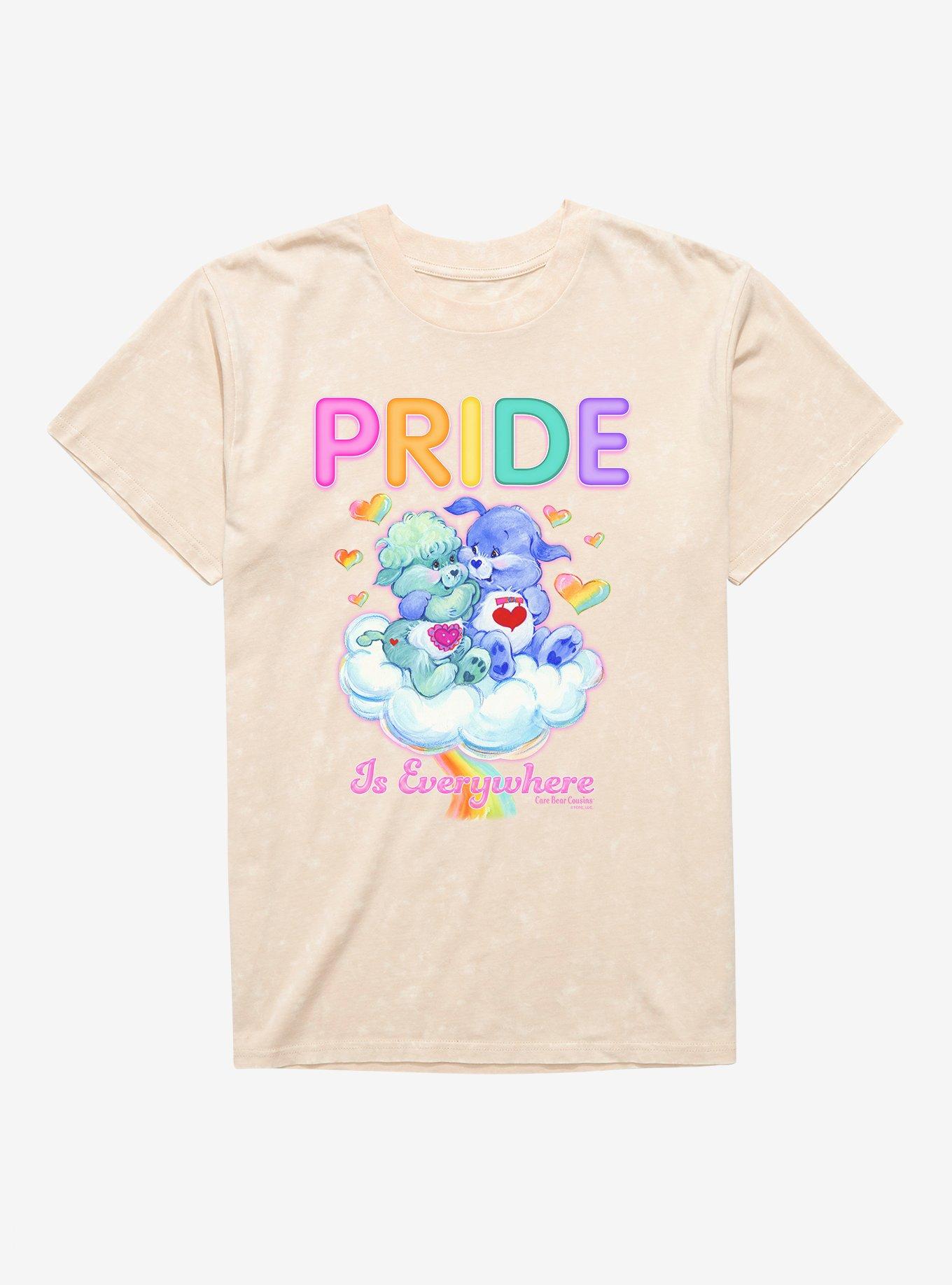 Care Bear Cousins Gentle Heart Lamb & Loyal Heart Dog Pride Is Everywhere Mineral Wash T-Shirt | Trending Graphic Tee For Fans