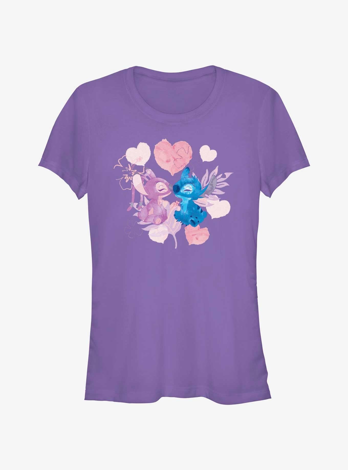 Disney Lilo & Stitch Stitch & Angel Lovers Girls T-Shirt | Trending Graphic Tee For Fans