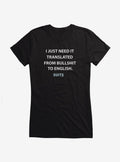 Suits Translate Girls T-Shirt | Trending Graphic Tee For Fans