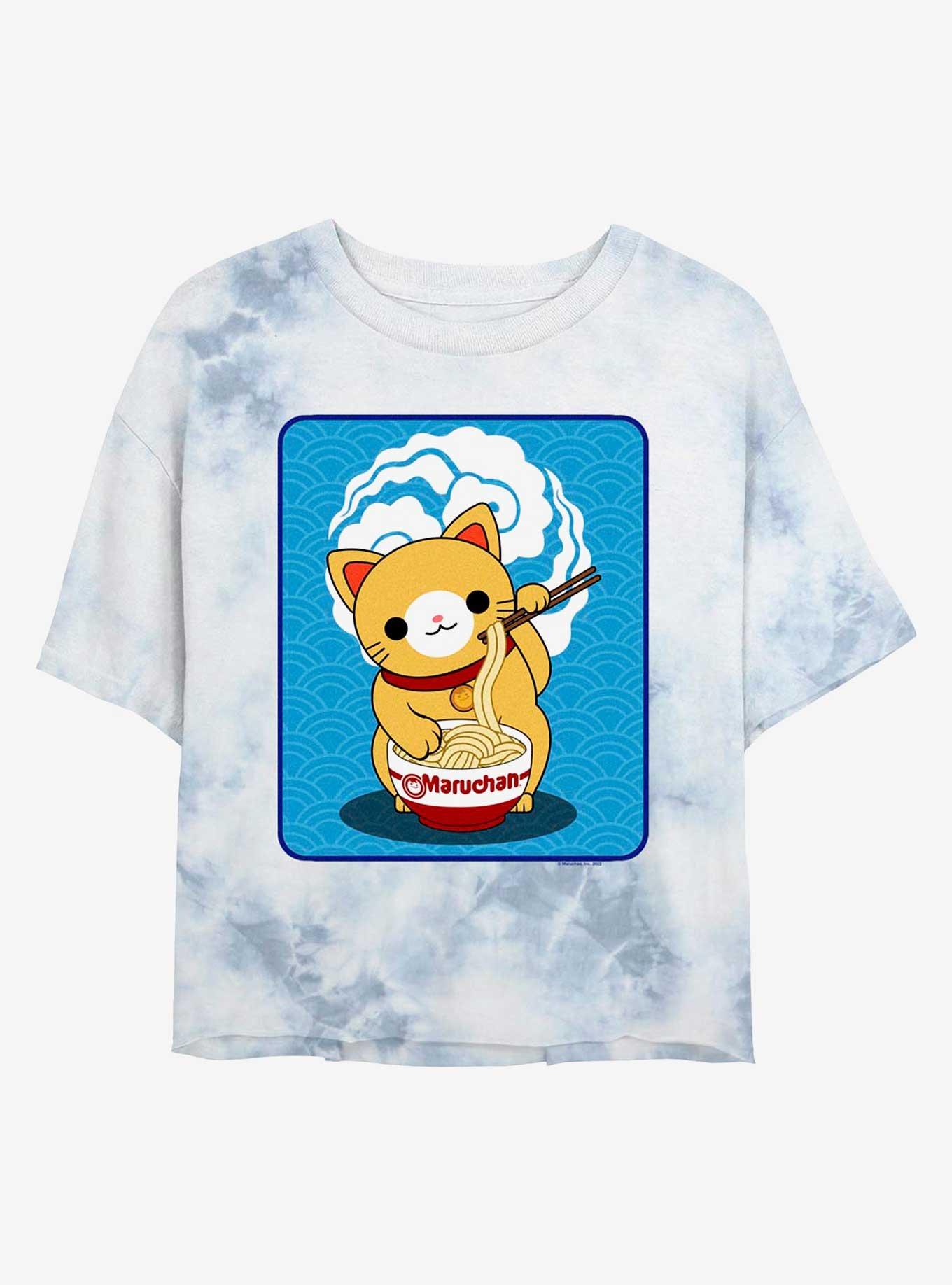 Maruchan Kitty Munch Tie-Dye Girls Crop T-Shirt | Trending Graphic Tee For Fans