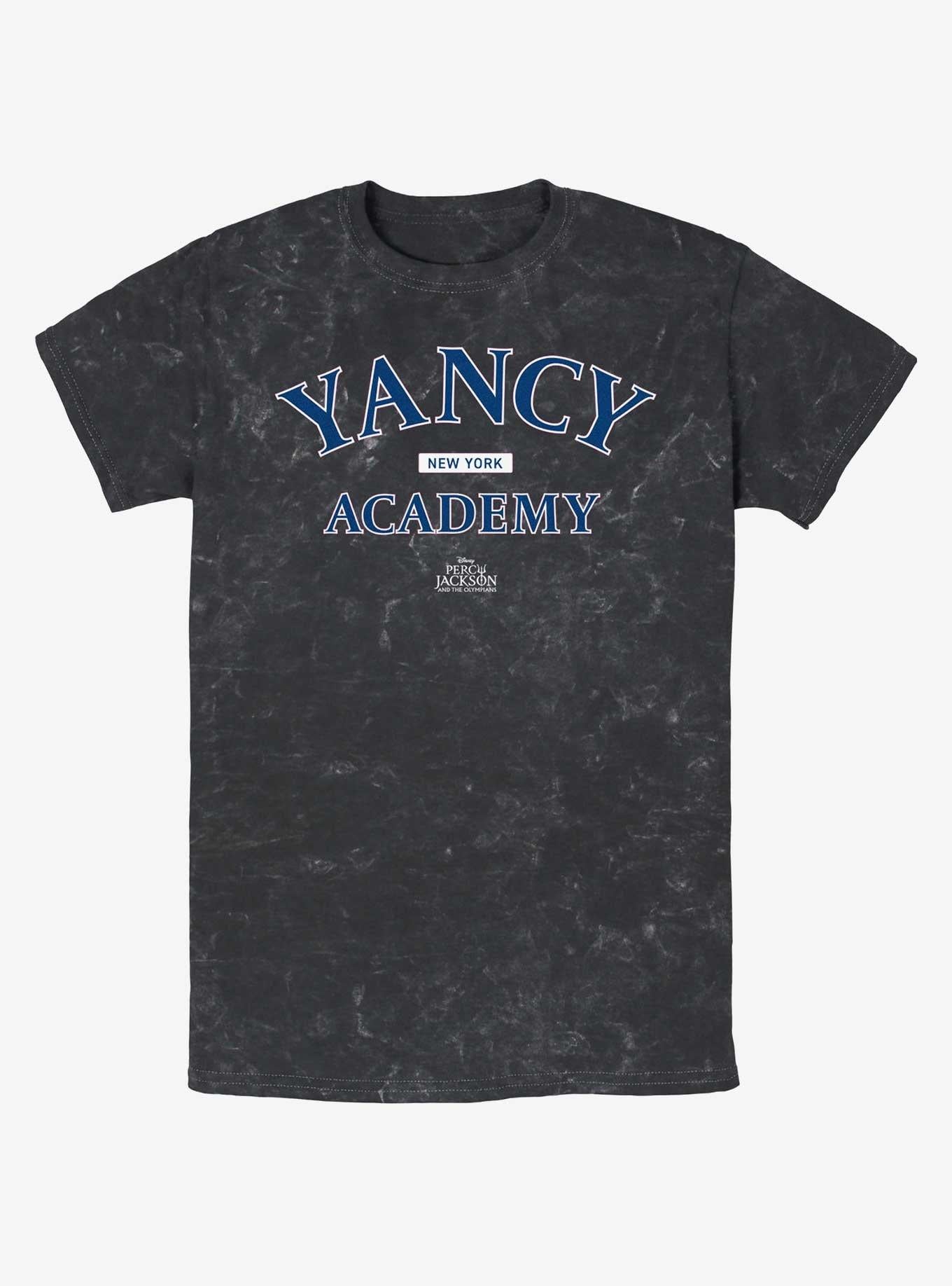 Disney Percy Jackson And The Olympians Yancy Academy Logo Mineral Wash T-Shirt | Trending Graphic Tee For Fans