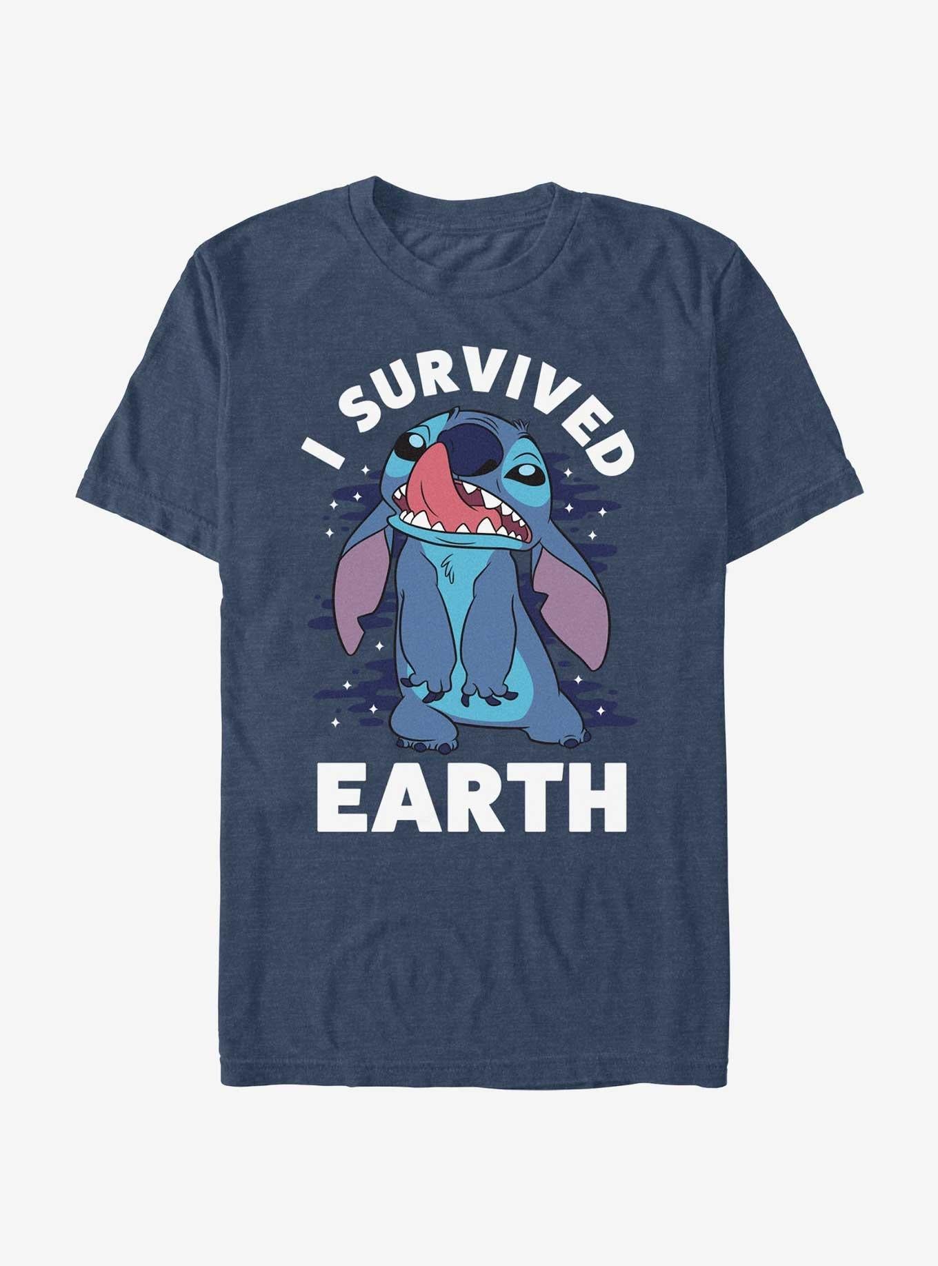 Disney Lilo & Stitch I Survived Earth T-Shirt | Trending Graphic Tee For Fans