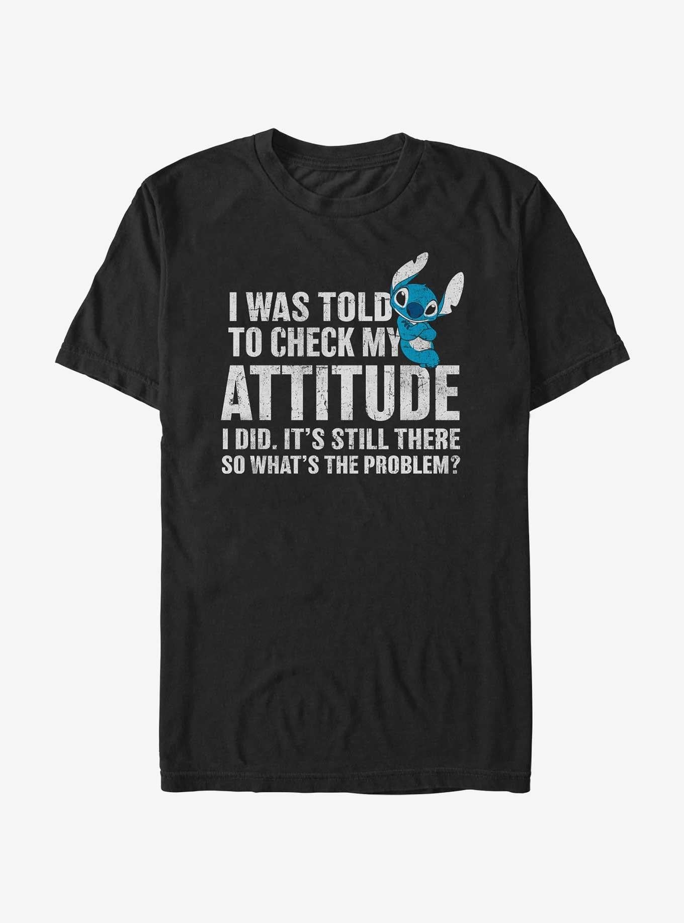 Disney Lilo & Stitch Attitude Check T-Shirt | Trending Graphic Tee For Fans