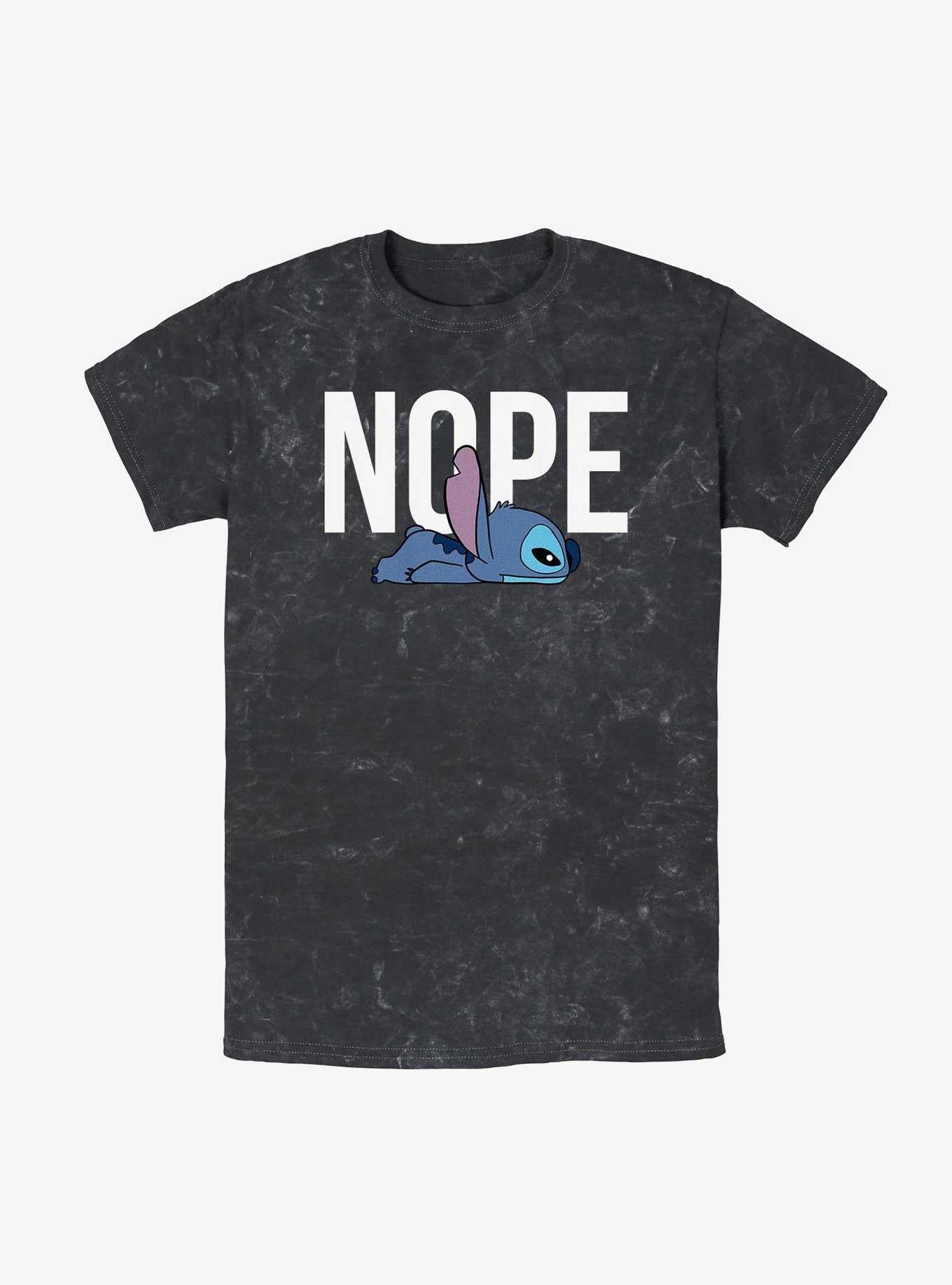 Disney Lilo & Stitch Nope Stitch Mineral Wash T-Shirt | Trending Graphic Tee For Fans