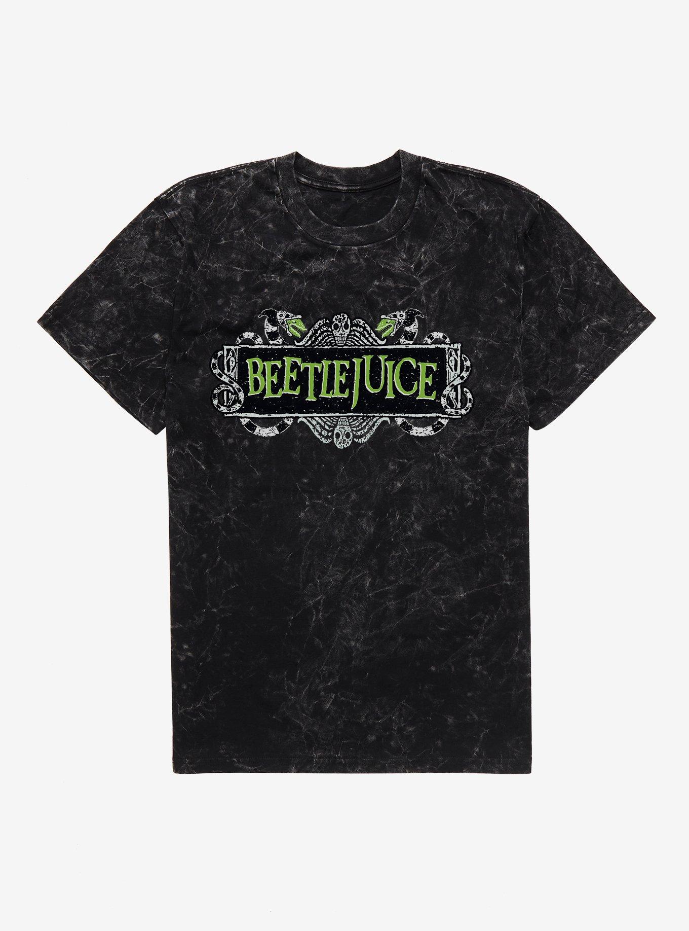 Beetlejuice Logo Mineral Wash T-Shirt | Trending Graphic Tee For Fans