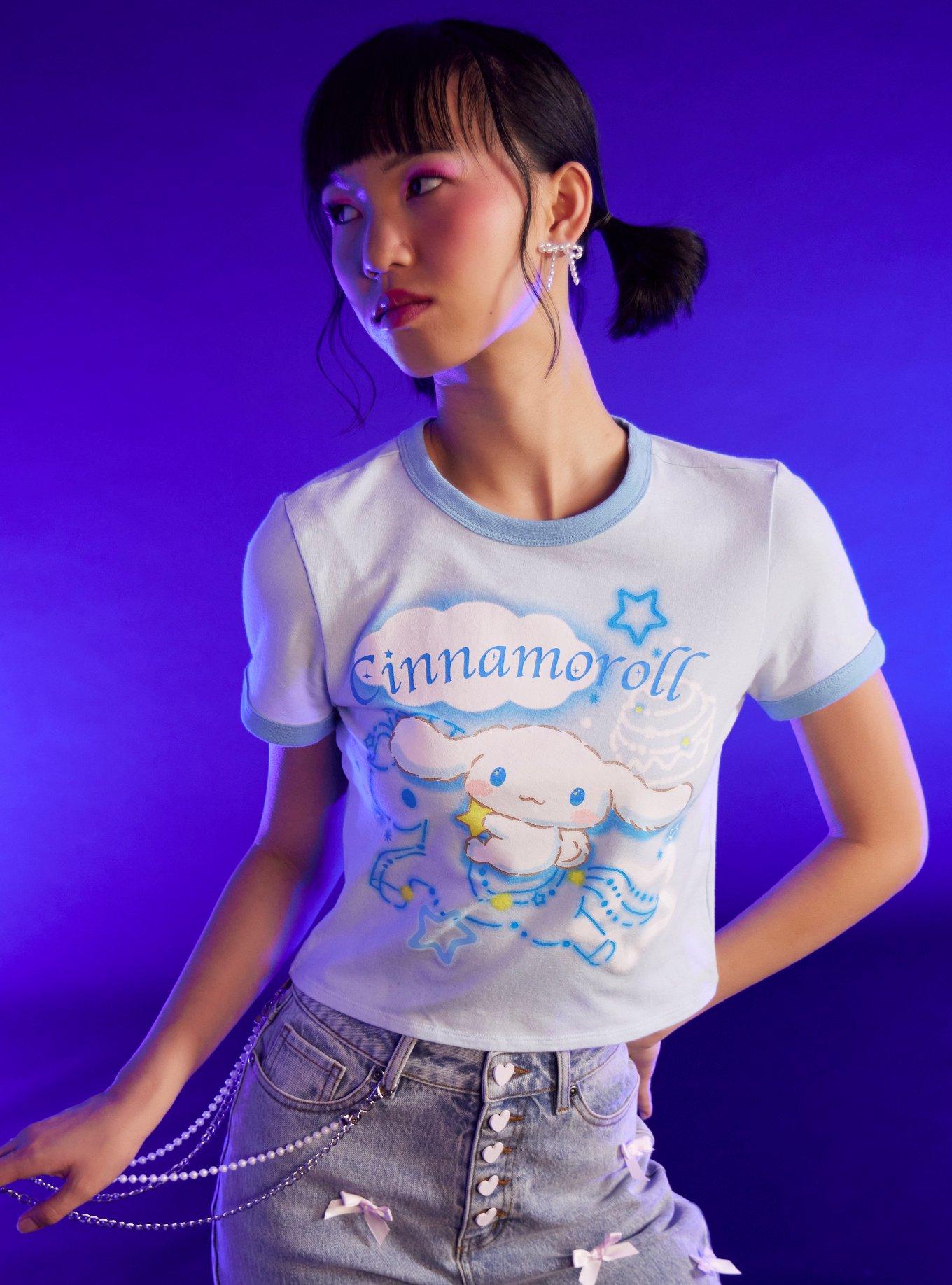 Cinnamoroll Starry Cloud Girls Ringer Baby T-Shirt | Trending Graphic Tee For Fans