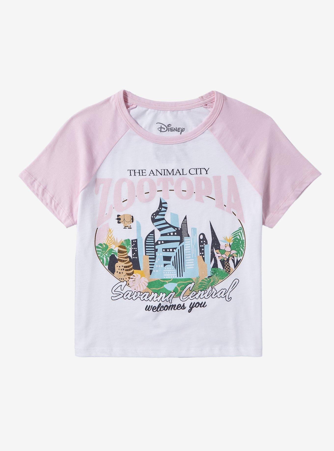 Disney Zootopia Savanna Central Raglan Girls Baby T-Shirt | Trending Graphic Tee For Fans