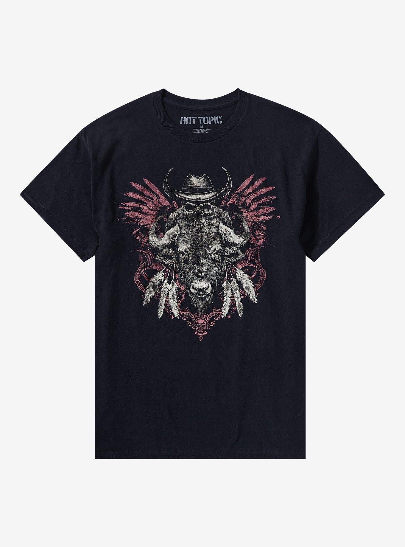 Western Skull Bison T-Shirt | Trending Graphic Tee For Fans