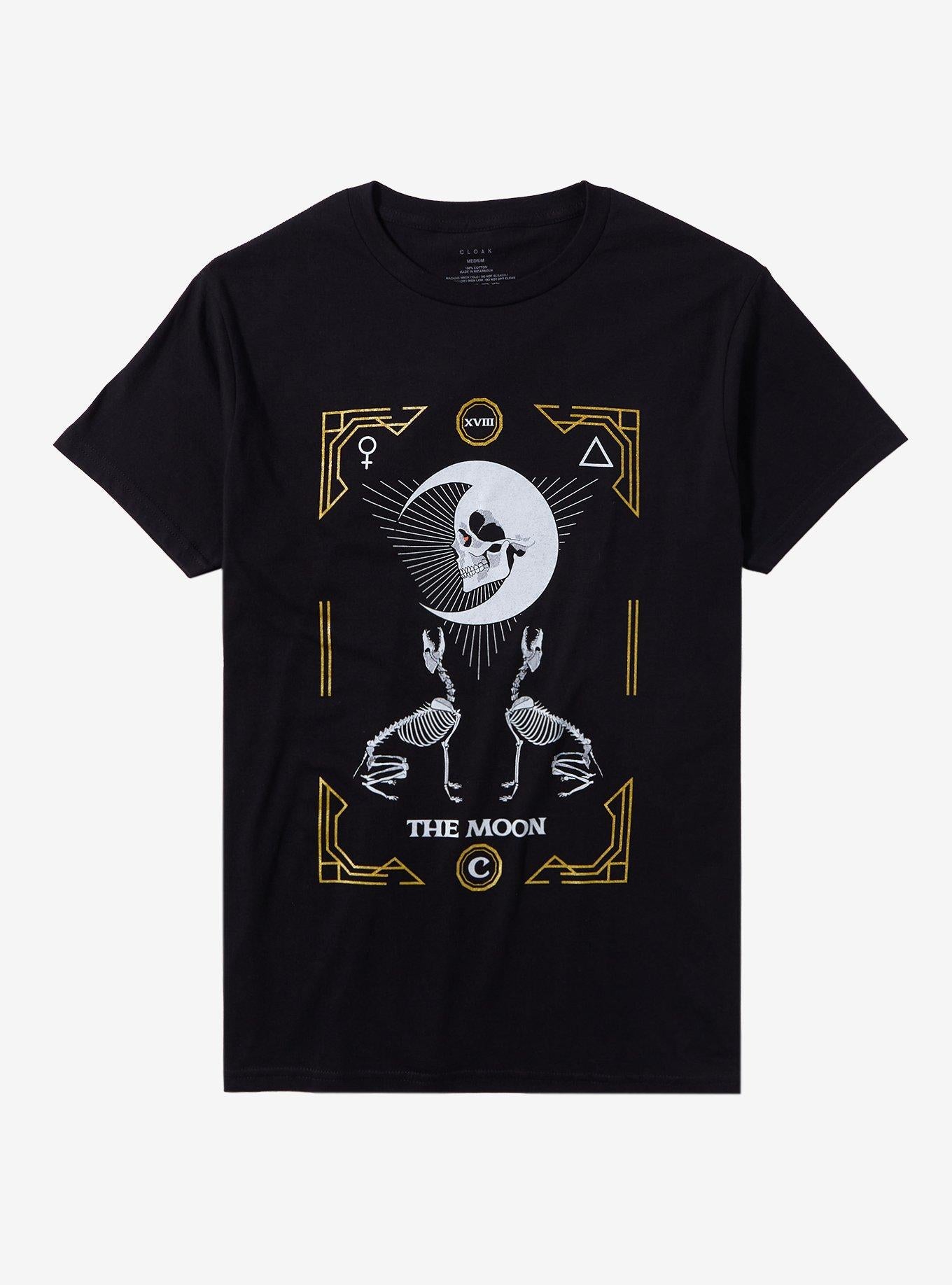 Cloak Tarot Moon Glitter T-Shirt | Trending Graphic Tee For Fans