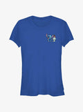 Disney Lilo & Stitch And Lilttle Scrump Pocket Girls T-Shirt | Trending Graphic Tee For Fans