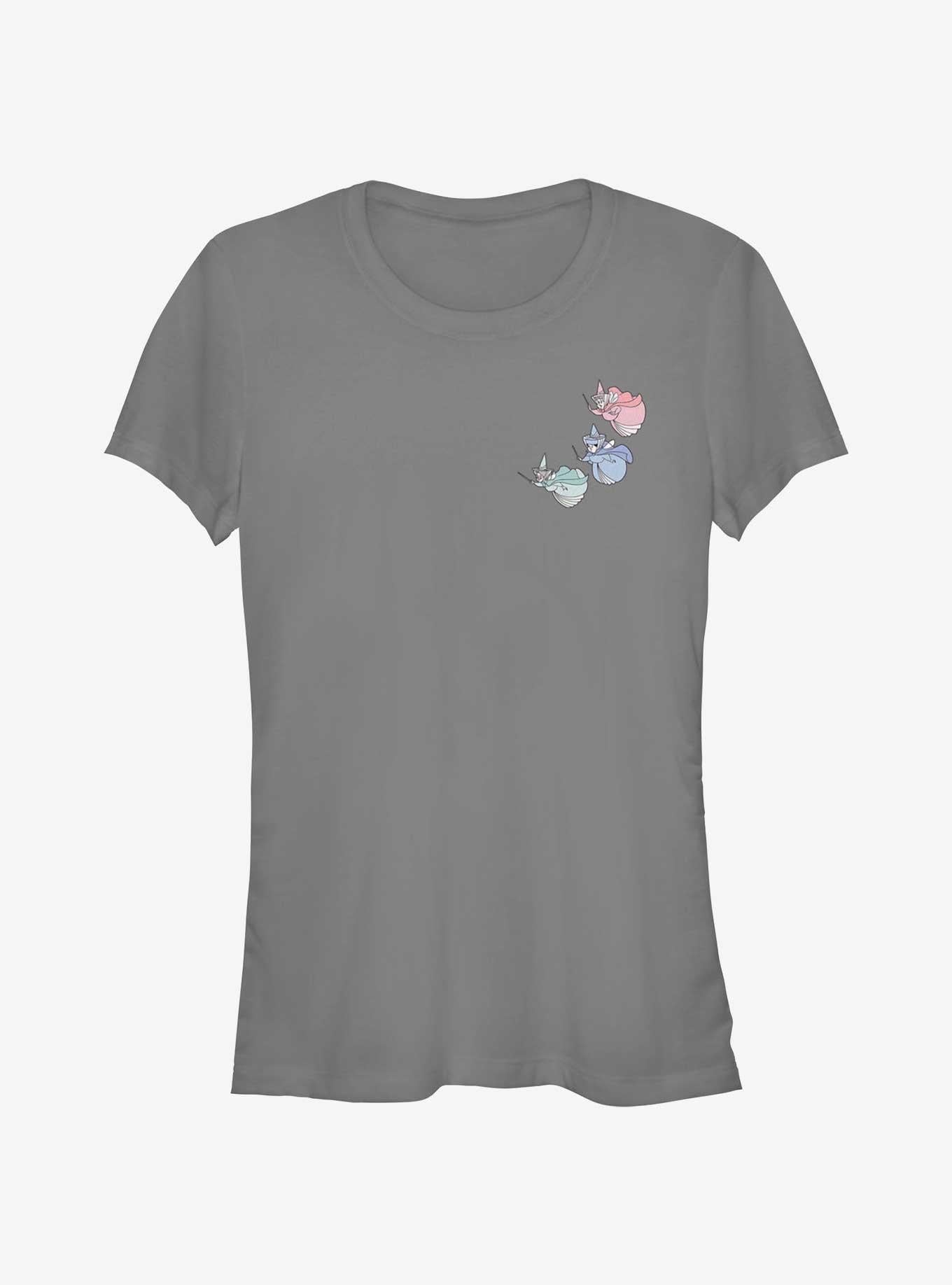 Disney Sleeping Beauty Fairy Trio Pocket Girls T-Shirt | Trending Graphic Tee For Fans