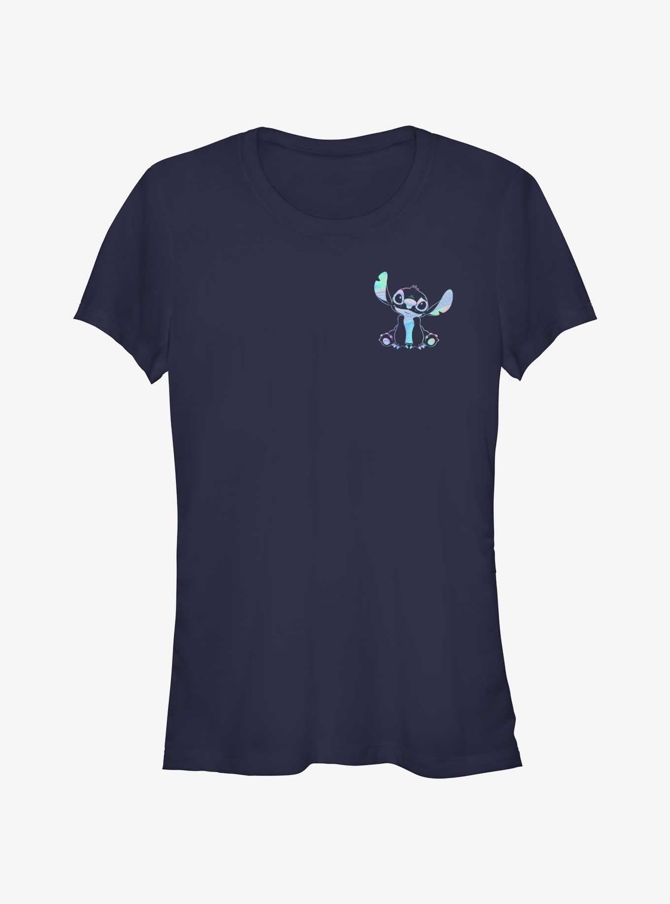 Disney Lilo & Stitch Holographic Stitch Pocket Girls T-Shirt | Trending Graphic Tee For Fans