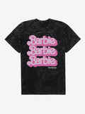 Barbie The Movie Logo Stack Mineral Wash T-Shirt | Trending Graphic Tee For Fans