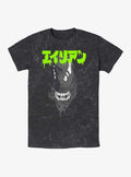 Alien Big Face Kanji Mineral Wash T-Shirt | Trending Graphic Tee For Fans
