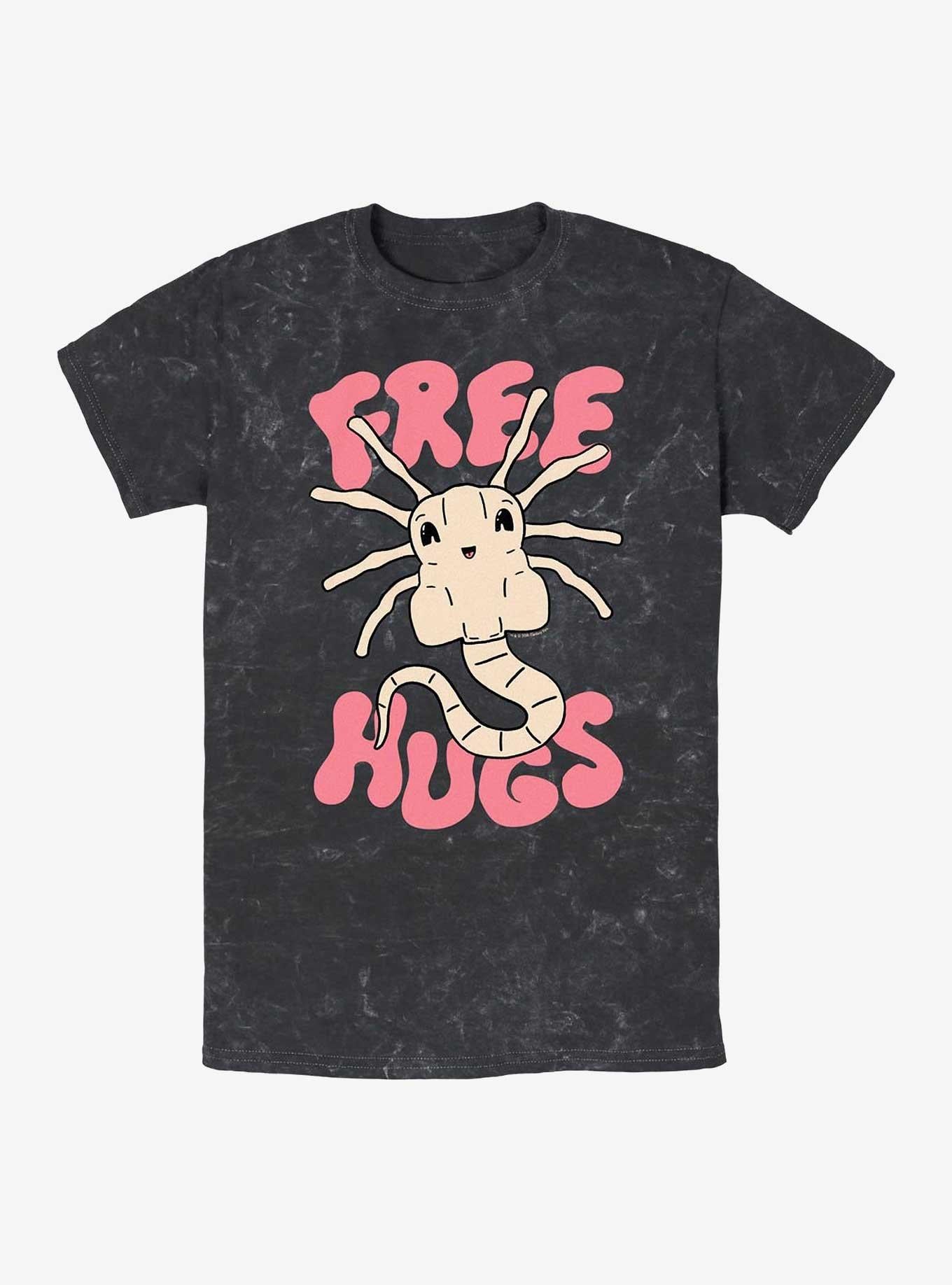 Alien Free Hugs Mineral Wash T-Shirt | Trending Graphic Tee For Fans
