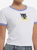 Chococat Stars Girls Ringer Baby T-Shirt | Trending Graphic Tee For Fans