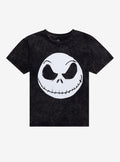 The Nightmare Before Christmas Jack Face Mineral Wash T-Shirt | Trending Graphic Tee For Fans