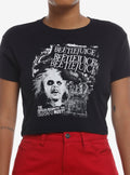 Beetlejuice Name Black & White Girls Baby T-Shirt | Trending Graphic Tee For Fans