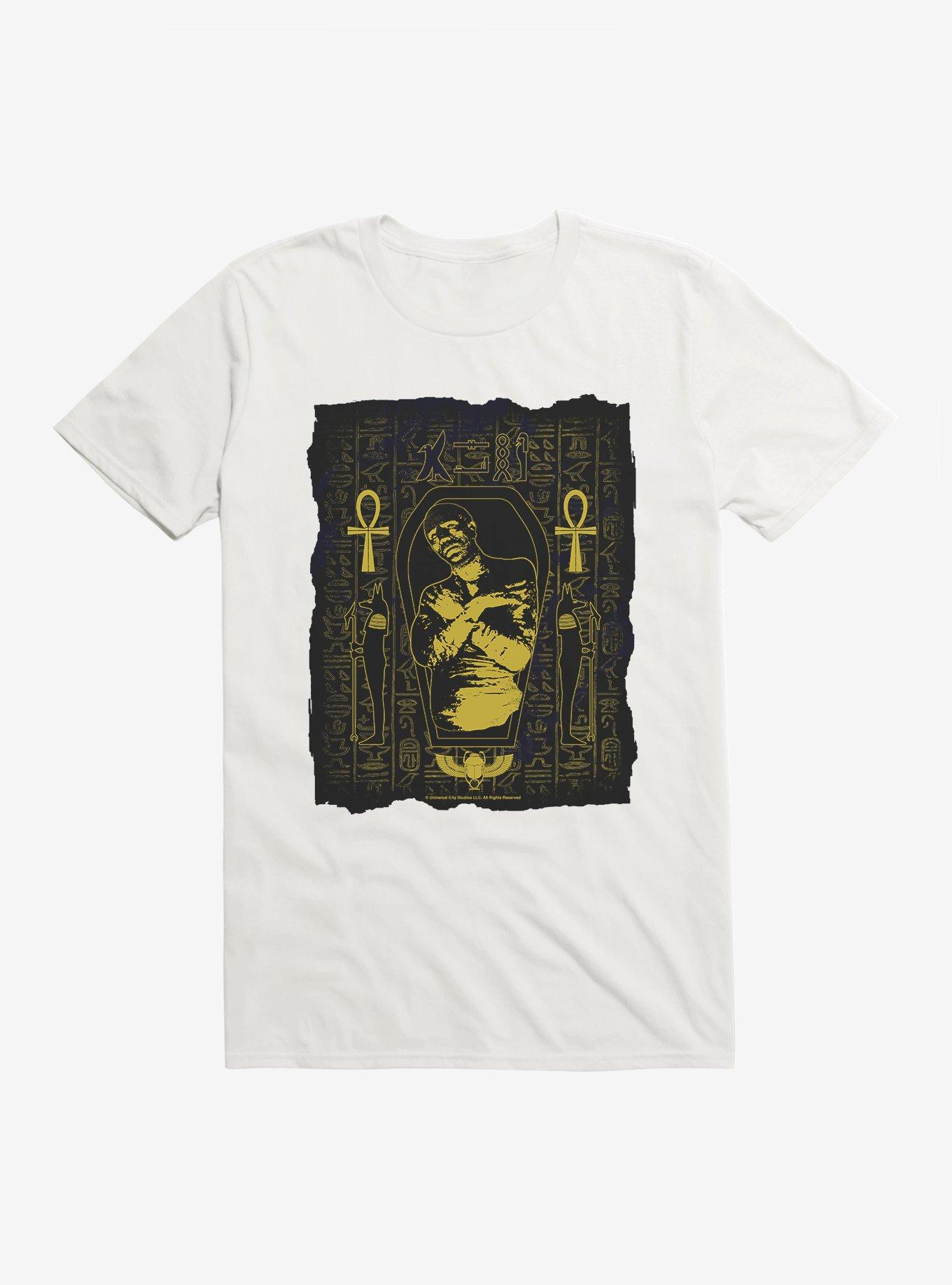 Universal Monsters The Mummy Posterized Sarcophagus T-Shirt | Trending Graphic Tee For Fans