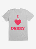 IT Chapter Two I Heart Derry Script Stack T-Shirt | Trending Graphic Tee For Fans