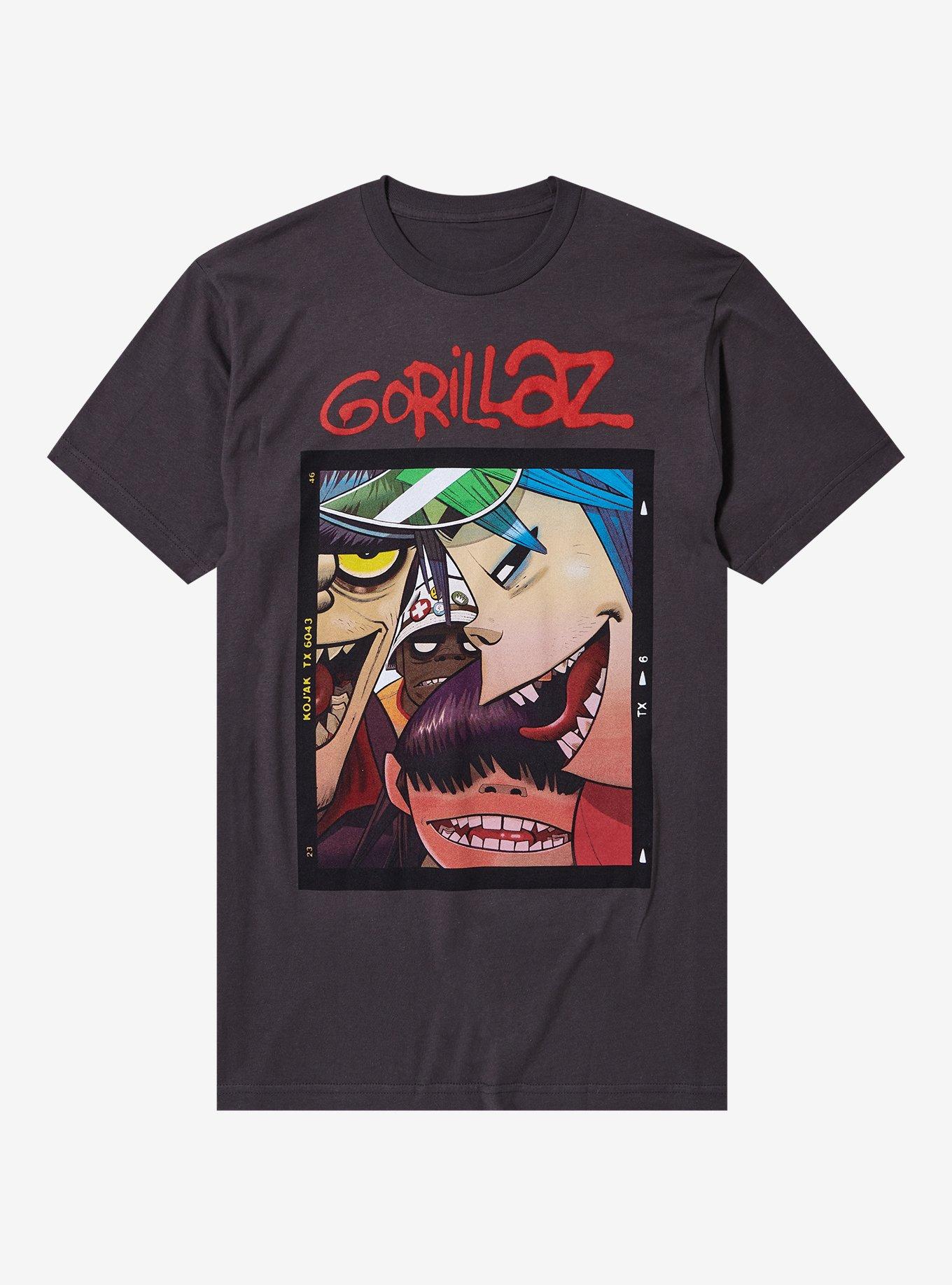 Gorillaz Photo Booth Group Portrait T-Shirt | Trending Graphic Tee For Fans