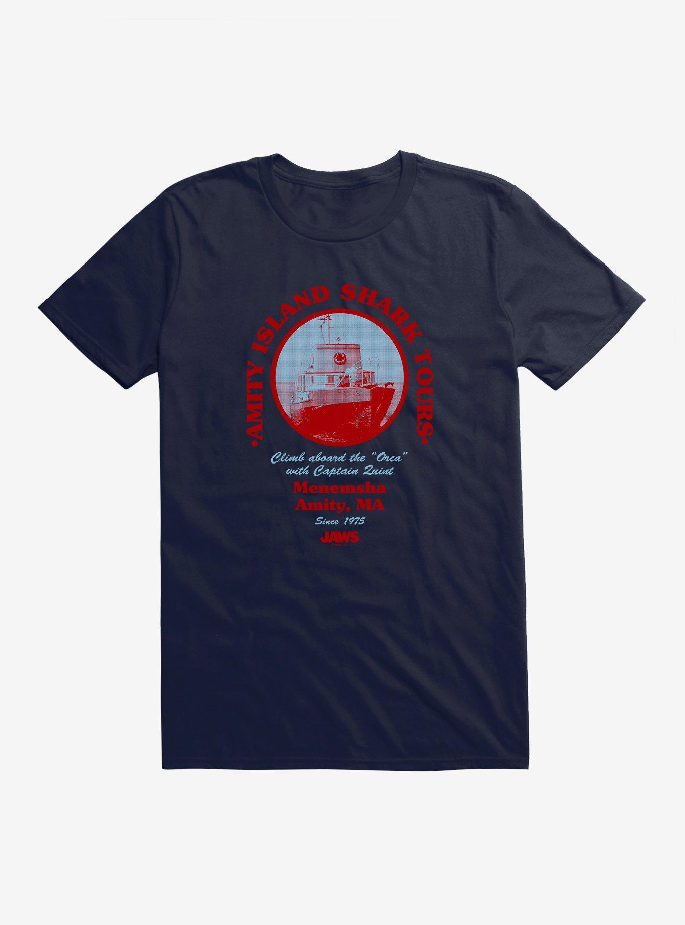 Jaws Amity Island Shark Tours T-Shirt | Trending Graphic Tee For Fans