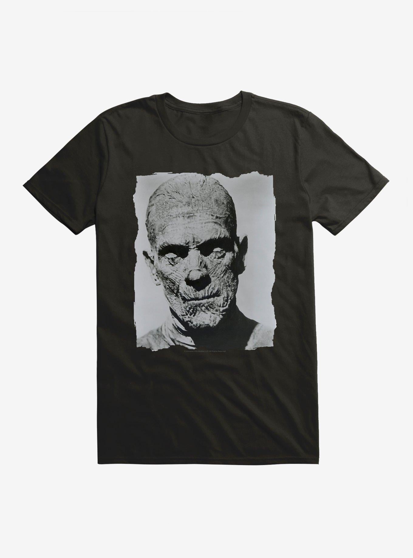 Universal Monsters The Mummy Vintage Black & White Portrait T-Shirt | Trending Graphic Tee For Fans