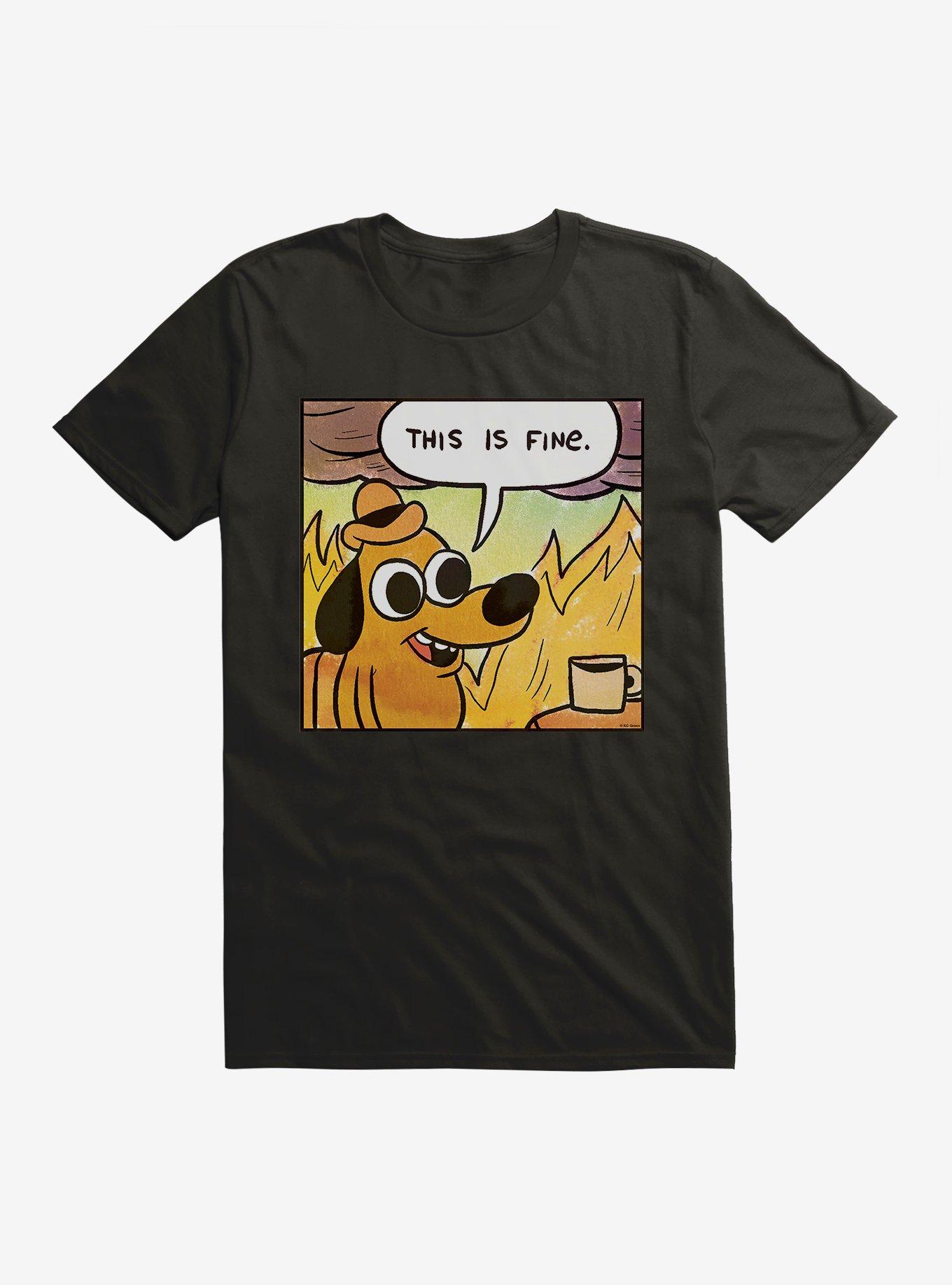 This Is Fine Panel Meme T-Shirt | Trending Graphic Tee For Fans