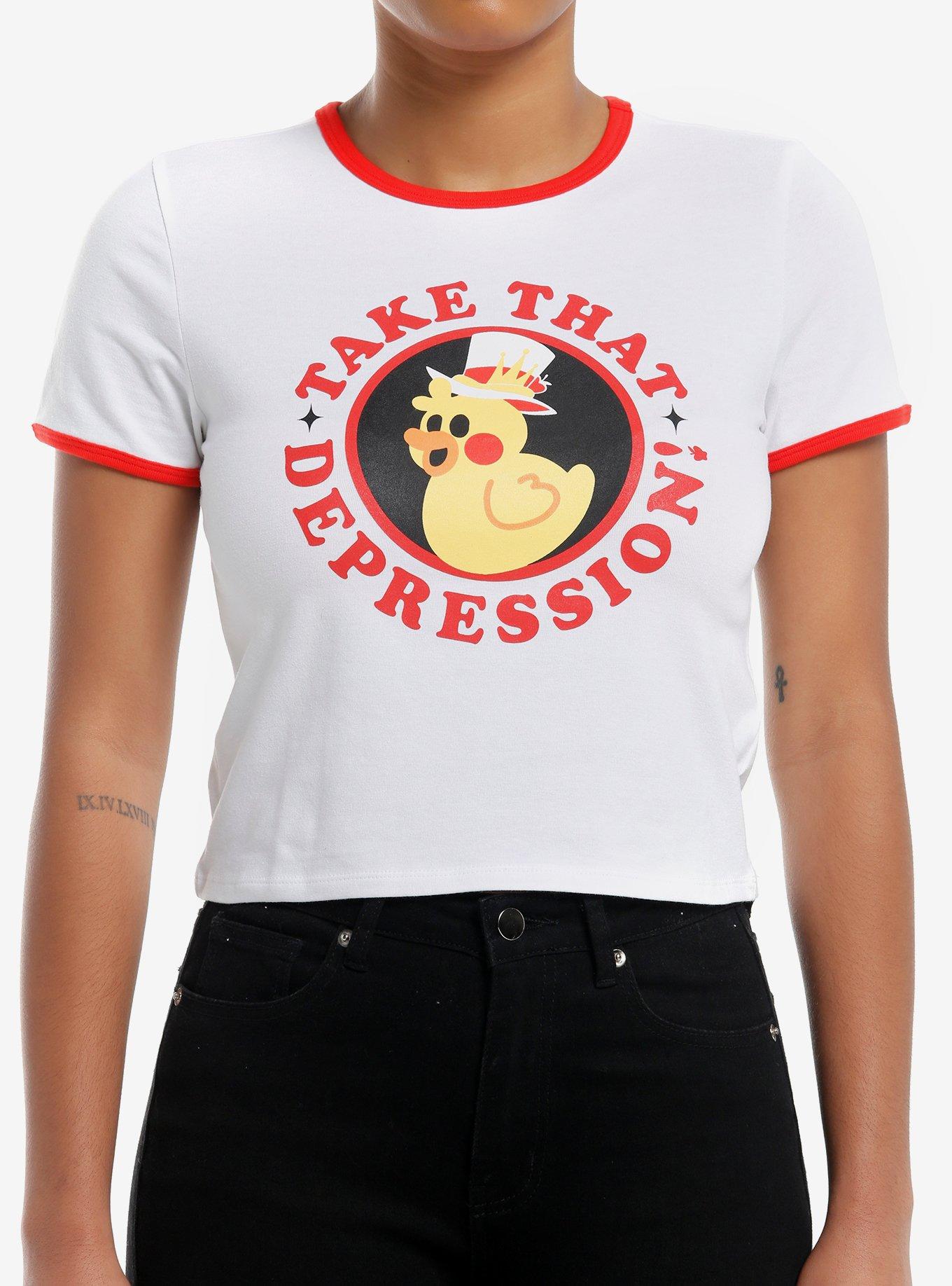Hazbin Hotel Take That Depression Girls Ringer Baby T-Shirt | Trending Graphic Tee For Fans