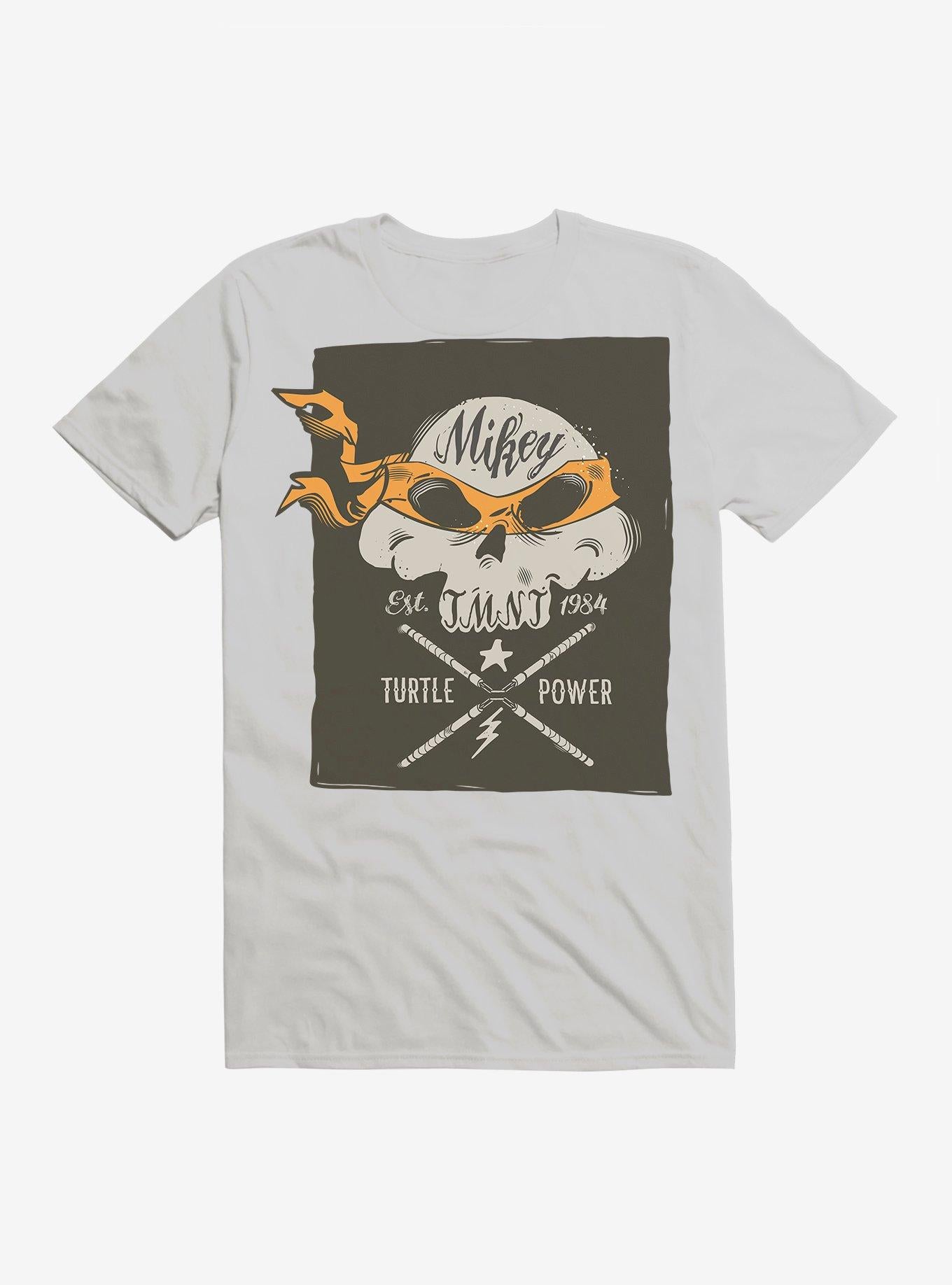 Teenage Mutant Ninja Turtles Michelangelo Bandana Skull And Weapons T-Shirt | Trending Graphic Tee For Fans