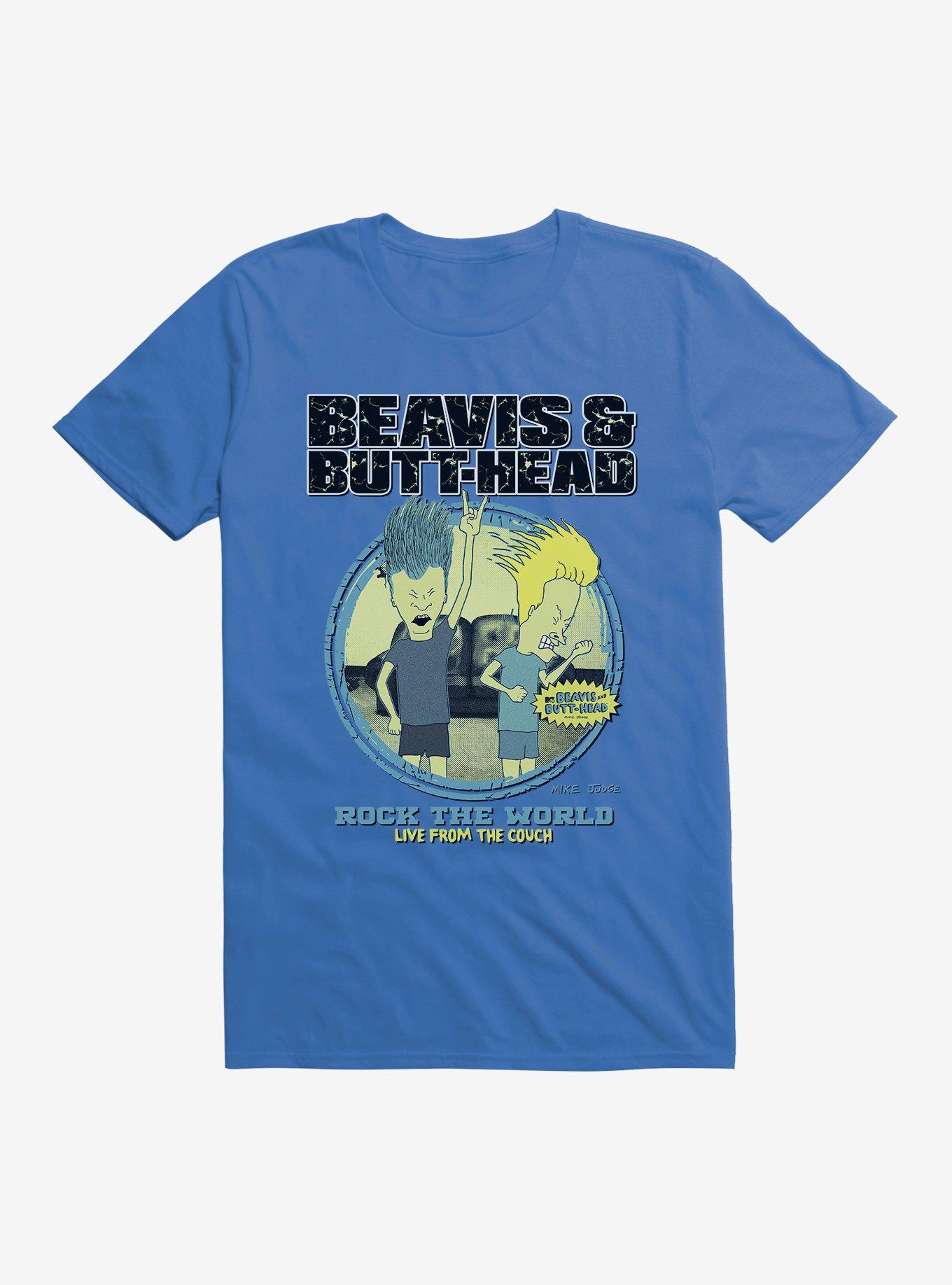 Beavis And Butthead Rock The World T-Shirt | Trending Graphic Tee For Fans