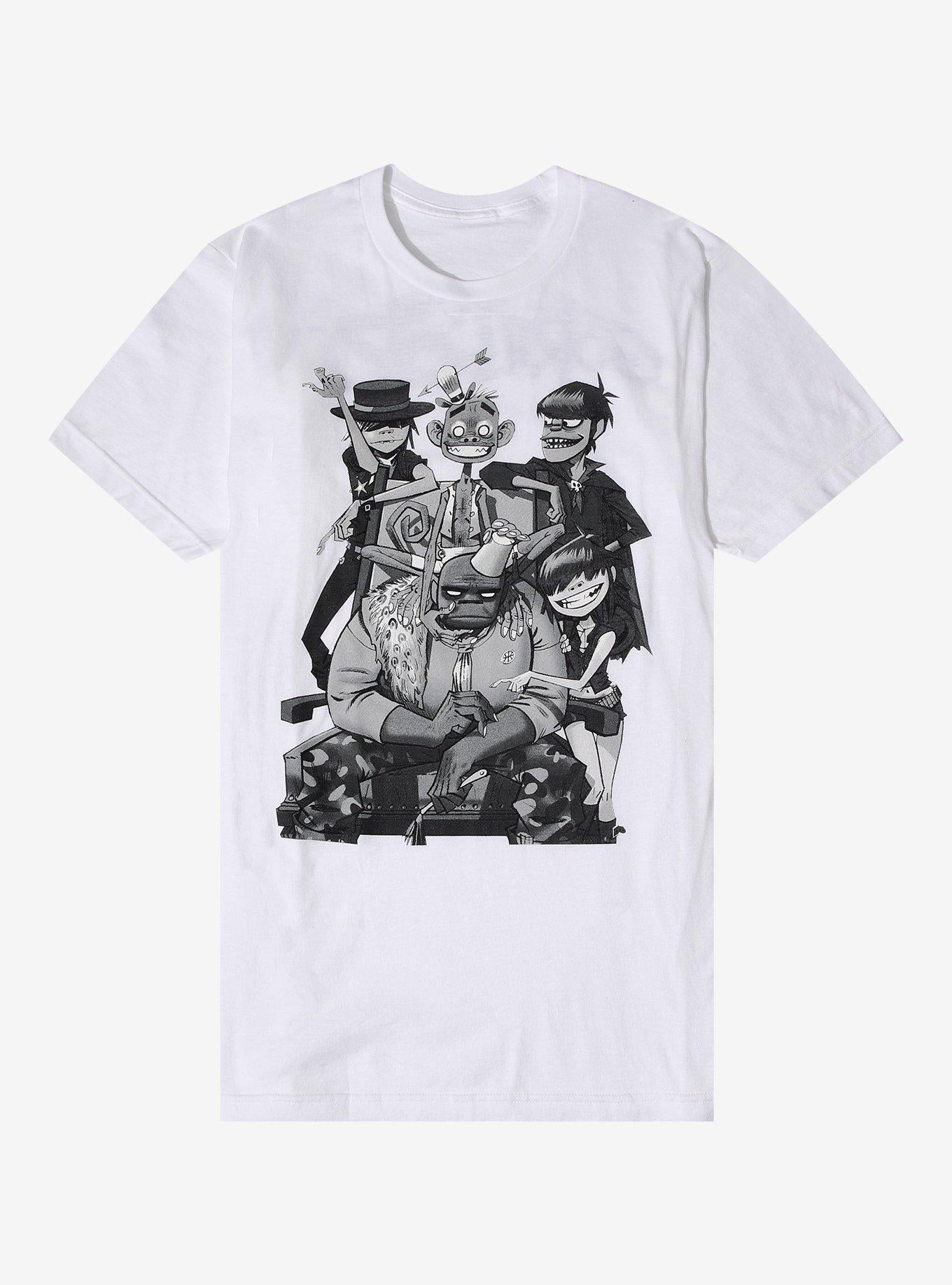 Gorillaz Black & White Group Photo T-Shirt | Trending Graphic Tee For Fans