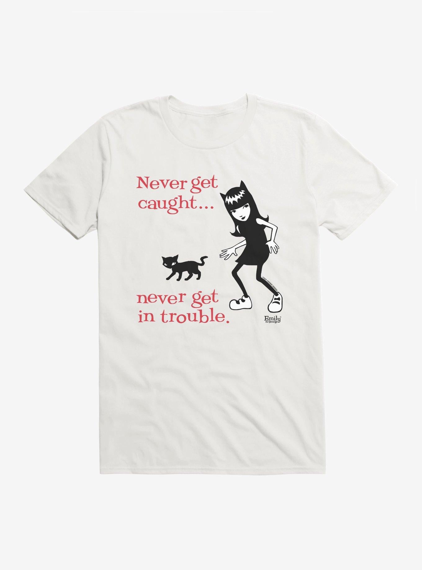 Emily The Strange Never Get Caught T-Shirt | Trending Graphic Tee For Fans