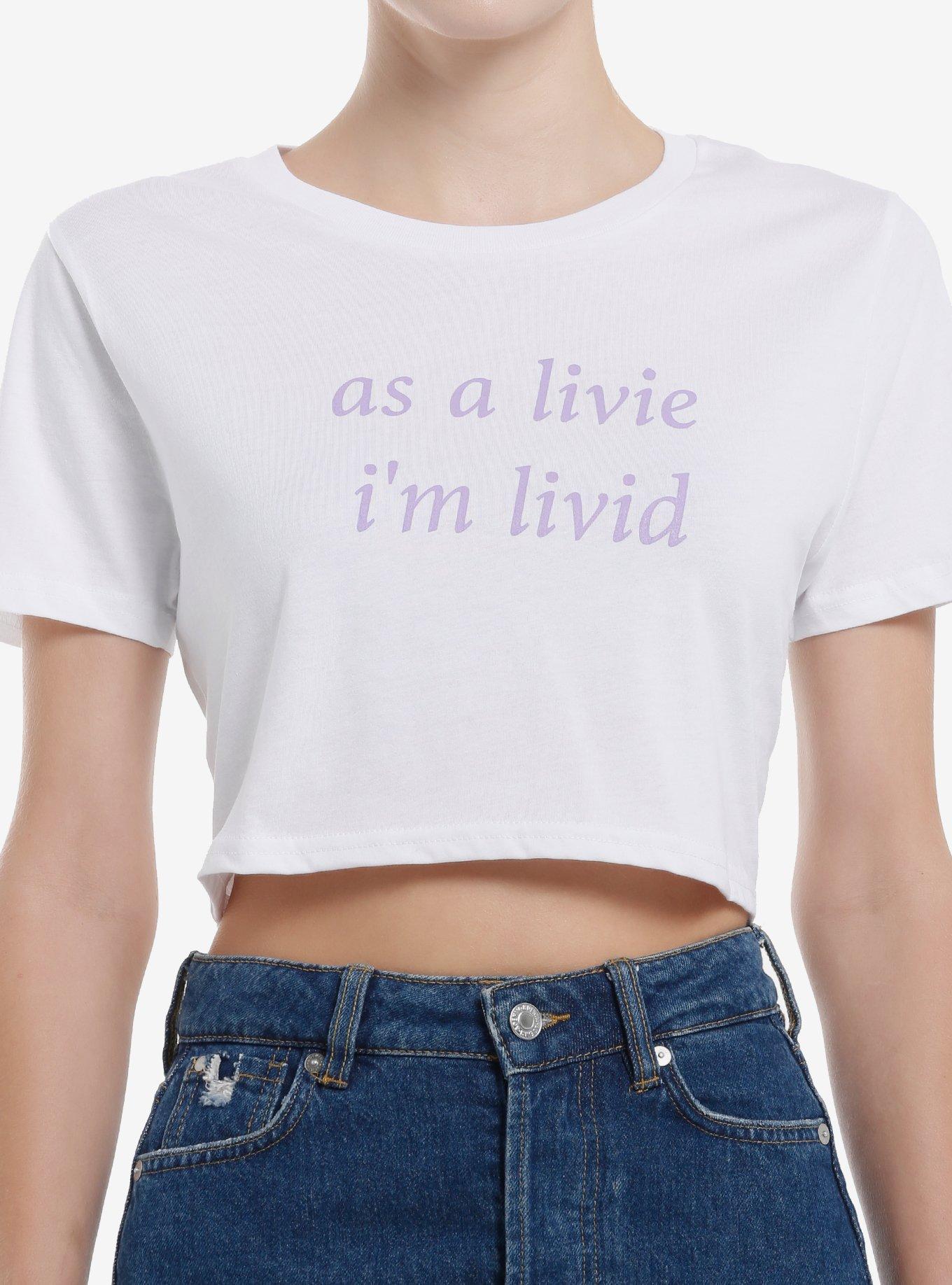 Olivia Rodrigo Livid Livie Girls Crop T-Shirt | Trending Graphic Tee For Fans