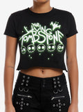 The Living Tombstone Skull Neon Logo Girls Baby T-Shirt | Trending Graphic Tee For Fans